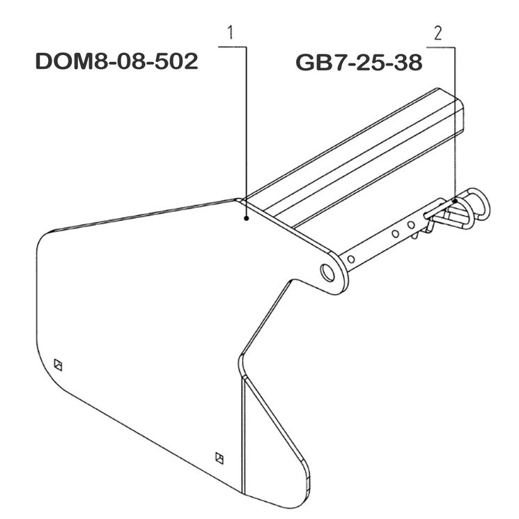 Kit déflecteur latéral gauche, pour AGRISEM Disc-O-Mulch, DOM8-08-001, pièce origine