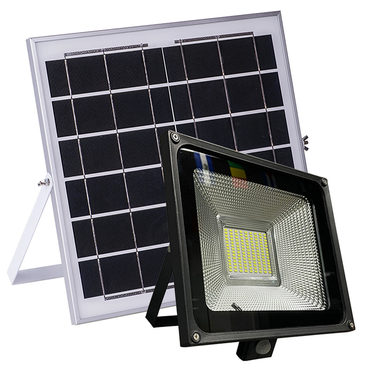 Projecteur solaire LED en aluminium pour extérieur avec minuterie et  télécommande de 30 W GSC - Habitium®