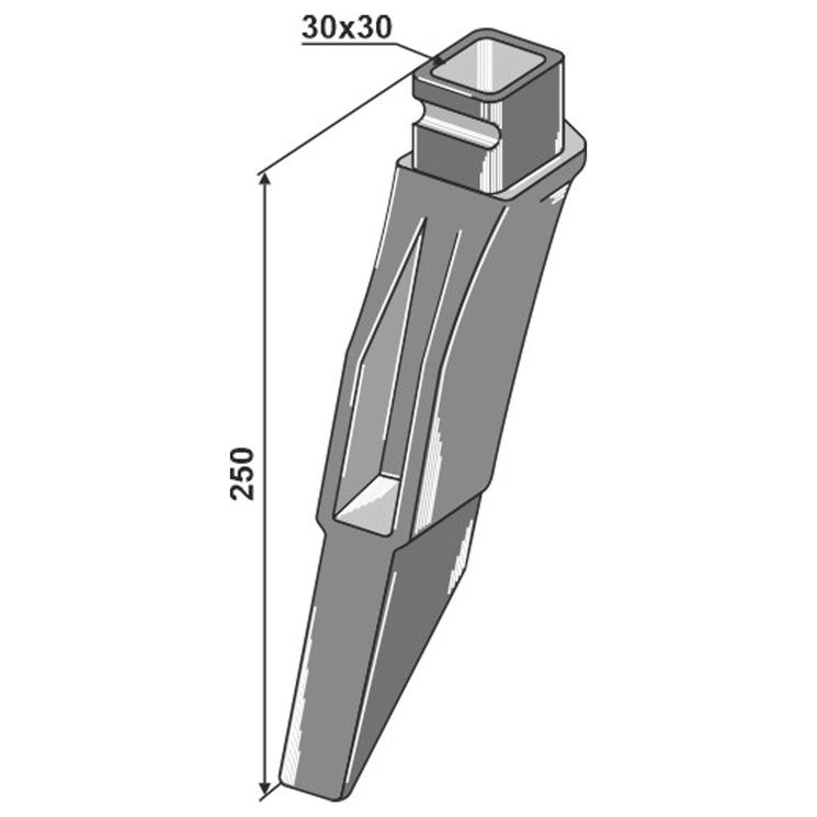 Injecteur de semence type BOURGAULT, 300-ATM-1036, 30x30 / 250mm, pièce origine