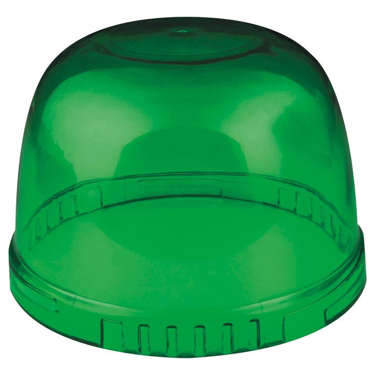 Cabochon de rechange vert pour gyrophare LED double flash 12/24V, références 16301/16303/16305