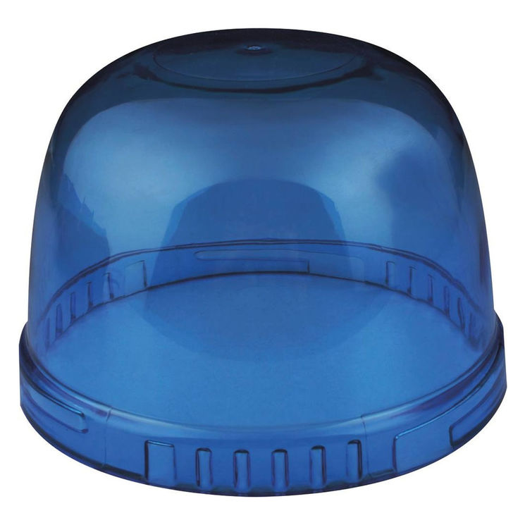 Cabochon de rechange bleu pour gyrophare LED double flash 12/24V, références 16301/16303/16305