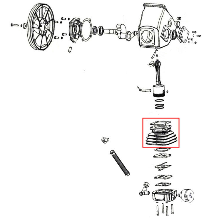 Cylindre pour compresseur p857, WD25BW012, PRODIF EXPERT