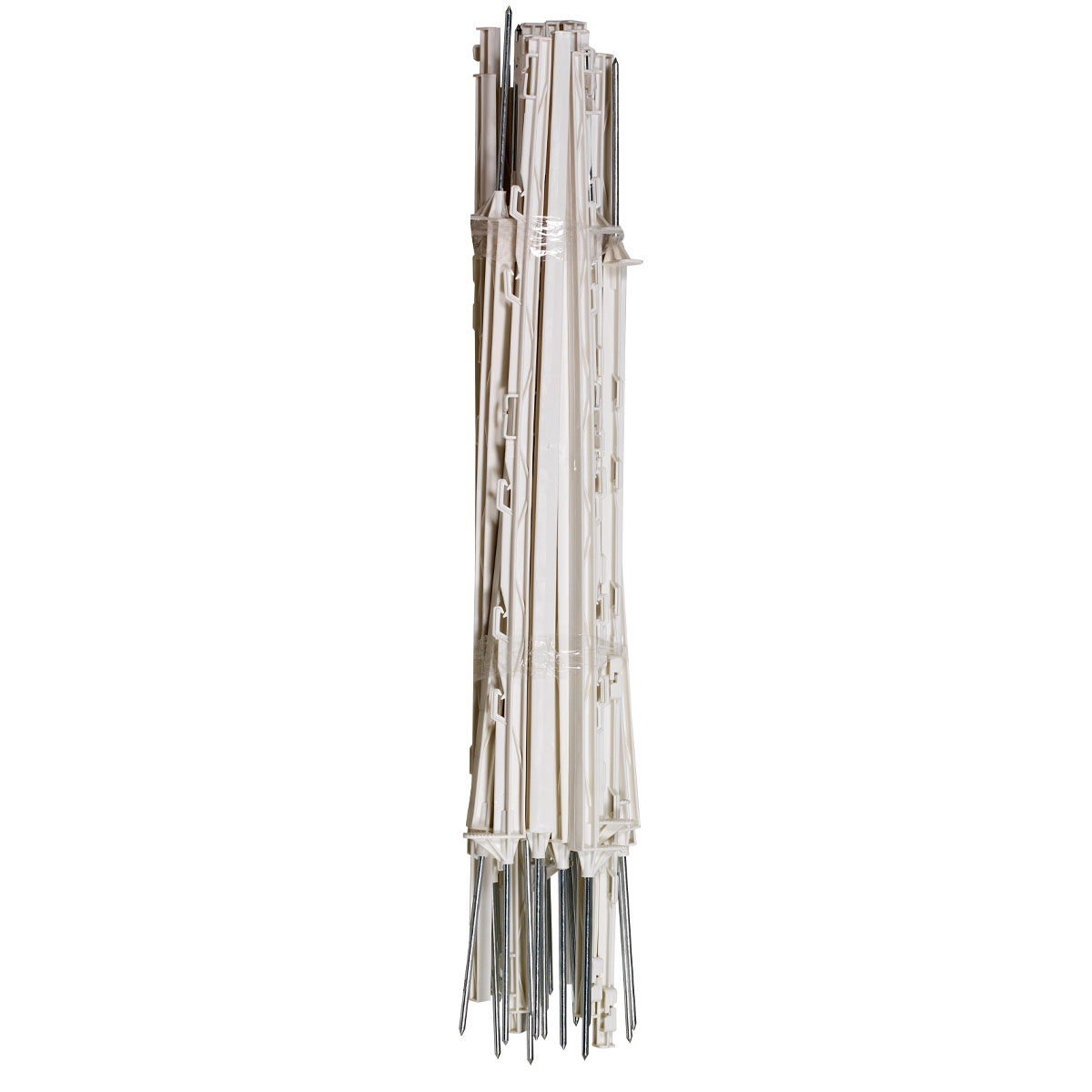 Lot De 10 Piquets De Clôture Plastique 1,05 M – Avec Isolateurs Anti-UV
