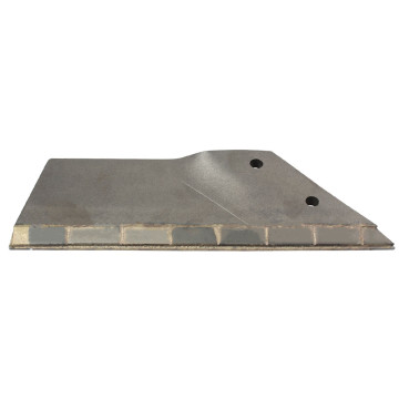Aileron carbure Coudé, pour Déchaumeur à dents, Cultivateur, LEMKEN Smaragd longueur 360mm , 3374420, FL37D  Droite, Pièce Interchangeable