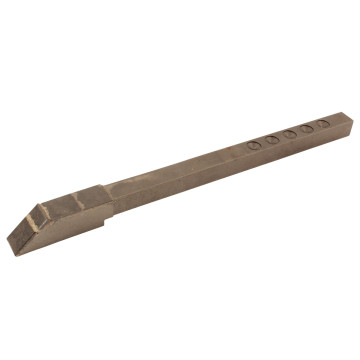 Barre carrelet carbure 22x25 embout 25, 19200005, 19100004, pour déchaumeur à dents, cultivateur et vigne, ACTISOL, pièce interchangeable