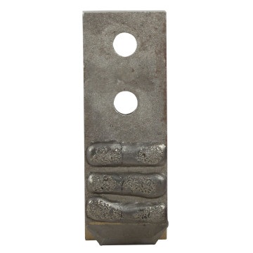 Pointe avec plaquette carbure et rechargement, pour décompacteur vigneron BRAUN, 50x20 mm, Ø14 mm, pièce interchangeable