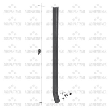 Dent 35x35 efface trace, multi usage, à placer derrière roue de tracteur, pièce interchangeable