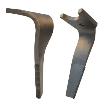Dent carbure, 5 pastilles 5x30mm, pour herse rotative, KUHN, 320x16mm, Ø20mm, 2500100, droite, pièce interchangeable