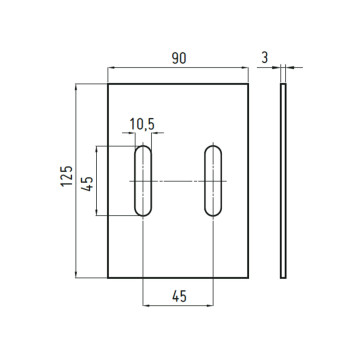 Décrottoir 125x90 mm, pour herse FERABOLI, pièce interchangeable