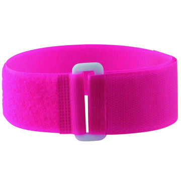 Lot de 5 bracelets auto-agrippants rose fluo avec passant, 3,8x41 mm, KAMER