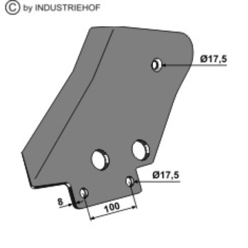 Contre Lame gauche pour décompacteur Durou, pièce interchangeable