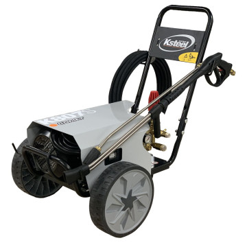 Nettoyeur haute pression électrique eau froide K807TS 15/210T, 400V, 210 Bar, 900l/h avec enrouleur 20M noir, rotabuse, COMET 