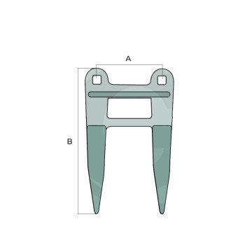 Doigt double pour moissonneuse-batteuse Agco, Dronninborg, Massey 76x182mm D44104700, pièce interchangeable