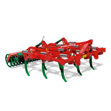 Déchaumeur à dents RUNNER 4,00M repliable porté, sécurité non-stop, Rouleau T-Ring avec grattoirs Ø600mm, kit éclairage AGRO-MASZ