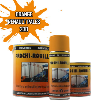 Peinture agricole PROCHI-ROUILLE brillante, Orange, 230, RENAULT PALES