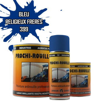 Peinture agricole PROCHI-ROUILLE brillante, Bleu, 399, RELIGIEUX FRERES
