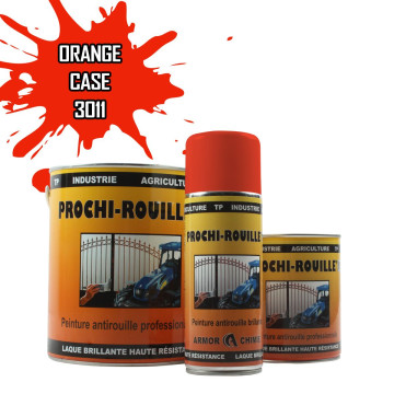Peinture agricole PROCHI-ROUILLE brillante, Orange, 3011LA, CASE