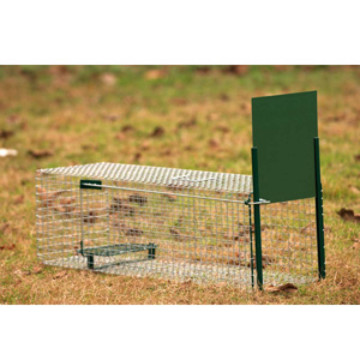 Boîte à fauve 1 entrée avec porte à glissière, 82x32x31cm, BOXTRAP