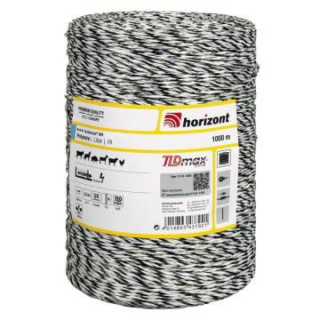 Fil Turbomax W9 1000 mètres HORIZONT, polyéthylène renforcé contre UV, capacité environ 200 kg
