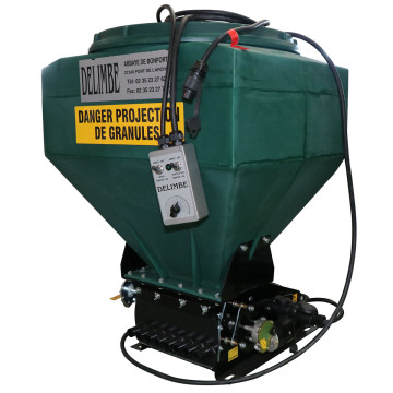 Semoir petites graines, microgranulateur T15 - 80 ou 120 litres - 2 à 10 sorties pour couverts végétaux, DELIMBE