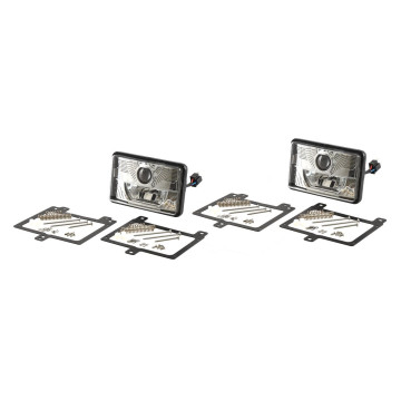 Kit de phares avant LED rectangulaire, droite, pour tracteur CASE IH, FENDT, FIAT, FORD, NEW HOLLAND, MASSEY FERGUSON, STEYR, 1320 Lumens