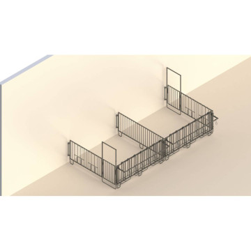Enclos modulable, Kit double complet pour 2 groupe de 5 veaux, métal galvanisé