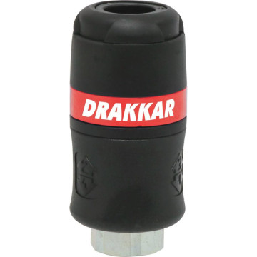 Raccord rapide femelle de sécurité passage d'air 8mm filetage femelle 3/8", DRAKKAR