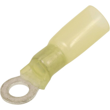 Lot de 10 cosses à oeil mâle isolées thermorétractables M5 jaune pour fil 4 à 6mm