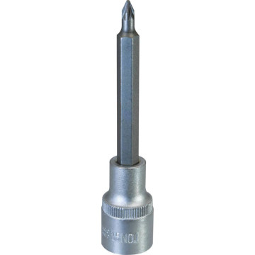 Douille tournevis 1/2 avec embout Pozidriv PZ1, PZ2, PZ3, longueur 105 mm, DRAKKAR