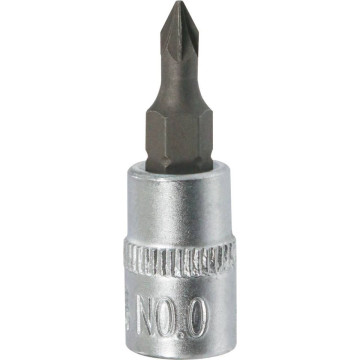 Douille tournevis 1/4 avec embout Pozidriv PZ0, PZ1, PZ2, PZ3, longueur 37 mm, DRAKKAR
