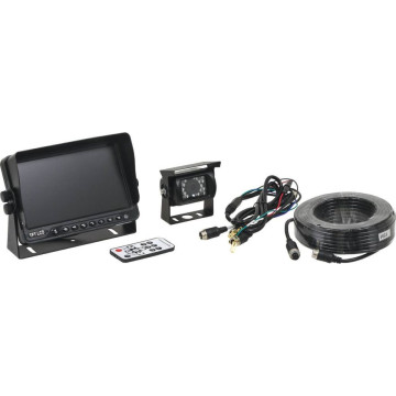 Kit caméra de recul 12 et 24V, écran HD 7 pouces, caméra 120°, faisceau d'alimentation, 15 mètres de câble et télécommande