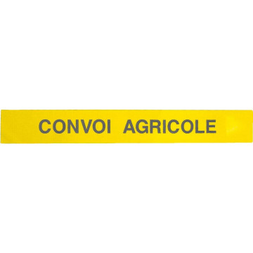 Convoi agricole simple face, 1900x250 mm, support aluminium, classe 2