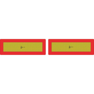 Jeu de 2 plaques ALU europe camion pour porteurs et tracteurs, 565x132 mm