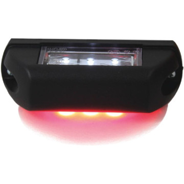 Feu de gabarit LED 12/24V rouge/blanc, 90x27x38 mm, entraxe 50 mm, à fixer