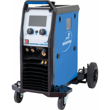 Poste à souder inverter MIG-MAG 400V DIGISTEEL 320C PRO PAK FR avec 1 torche LINCGUN PROMIG 300 lg 4 mètres