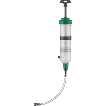 Seringue à gasoil 1500mL, tuyau transparent avec bouchon polypropylène, joint Viton, DRAKKAR