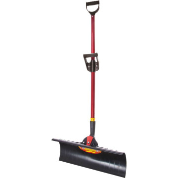 Poussoir à neige alumium 250x600mm avec manche orientable et 2 poignées, haute résistance