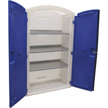 Armoire de sécurité 100% PEHD, 3 étagères pour des produits corrosifs, 28 litres, DRAKKAR