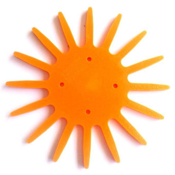 Doigts KRESS, disque Ø 370 mm, modèle orange, souple, avec vis, sans moyeu
