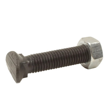 Boulon agricole 10x60 mm TOCC avec écrou hexagonal, classe 8.8