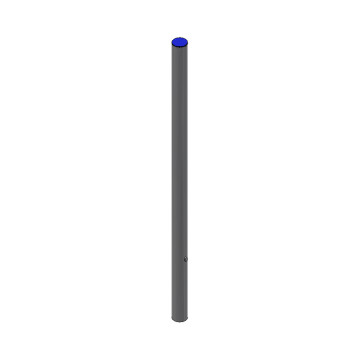 Poteau rond nu à sceller, Galva, 2.13 mètres, diamètre 102 mm
