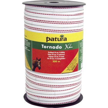 Ruban blanc et orange 200m x 20mm, Tornado XL