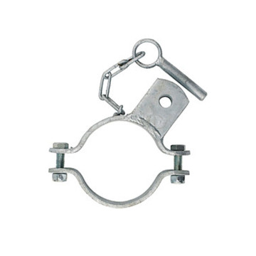 Bride double 102, simple support pour poteau nu rond