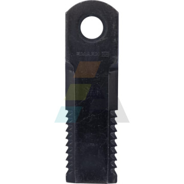 Couteau cranté 175x50x4,5mm, trou 20mm, pour broyeur paille CASE IH, NEW HOLLAND, 193.361A1, 199.476.0C4, 87593795, pièce interchangeable