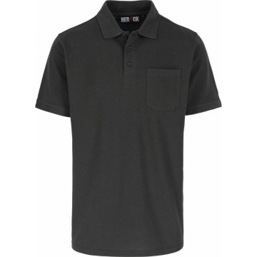 Polo manches courtes, gris/anthracite, taille XS à XXXXL