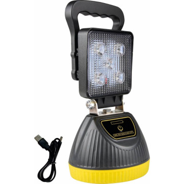 Projecteur LED magnétique 15W sur batterie, 1000 lumens, pour éclairage intérieur, véhicules utilitaires ou autres