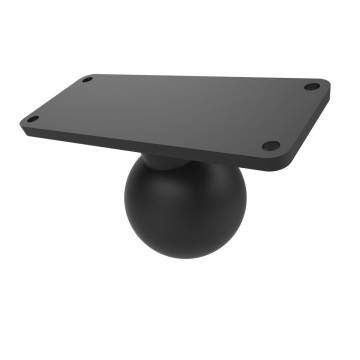 Base plaque rectangulaire 3,81x11,43 cm, avec boule-rotule, taille D, RAM