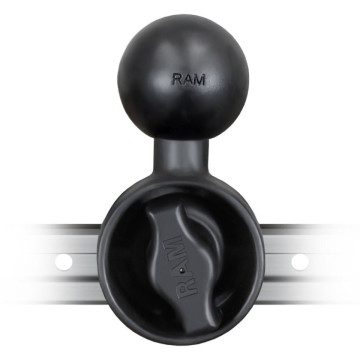 Base ronde avec fixation pour rail latérale boule-rotule taille C, RAM