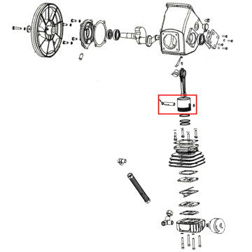 Coupelle de piston WD25BW014 rep 14 pour compresseur p857, PRODIF EXPERT
