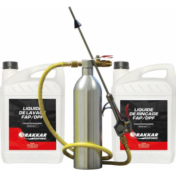 Kit de lavage et rinçage comprenant 1 pulvérisateur sous pression et 2 bidons de 5L, DRAKKAR